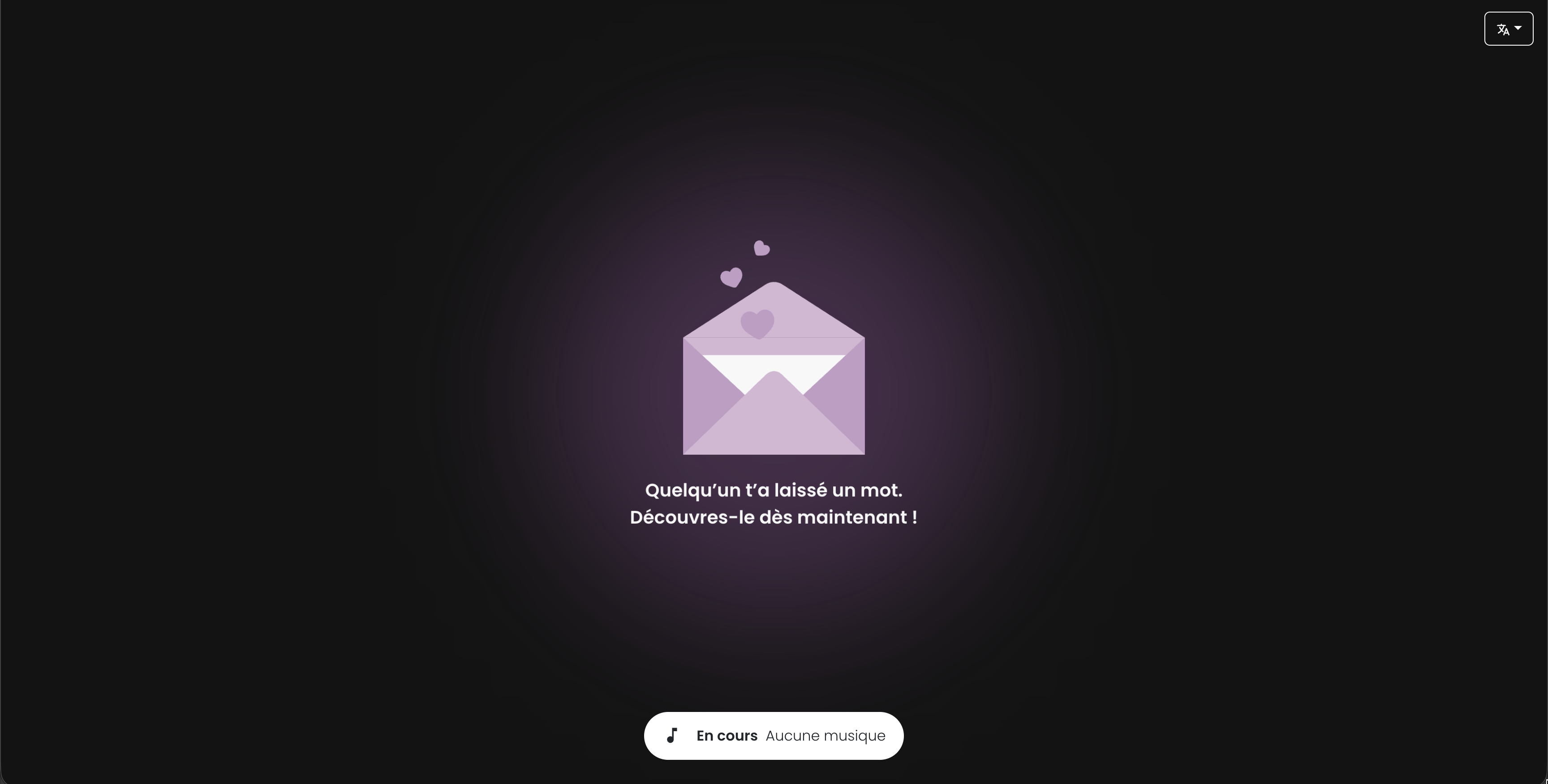 Site de Je te laisserai un mot - Développement React/Vite