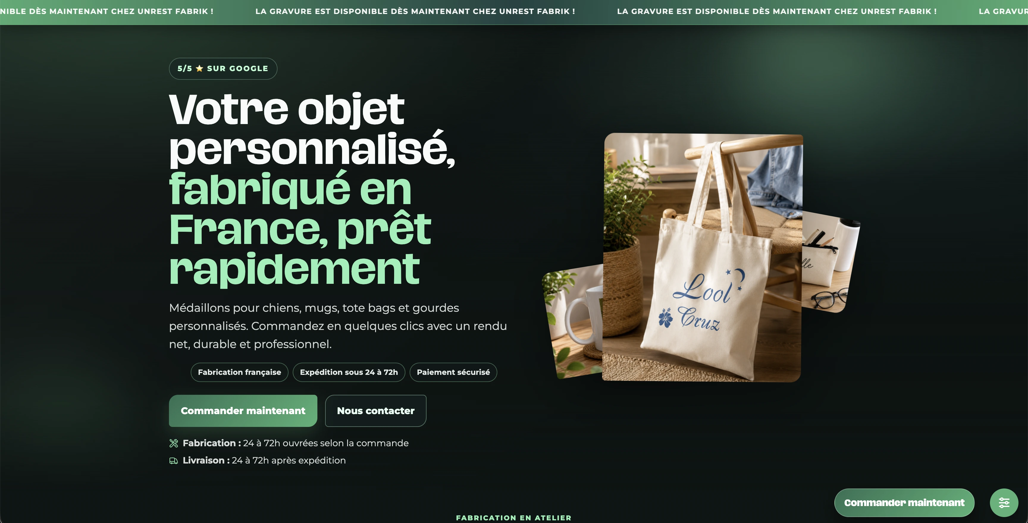 Atelier de personnalisation Unrest Fabrik